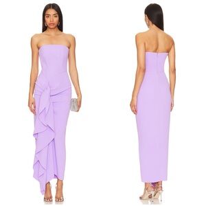 SOLACE London Thalia Midi Dress in Lilac Size 2